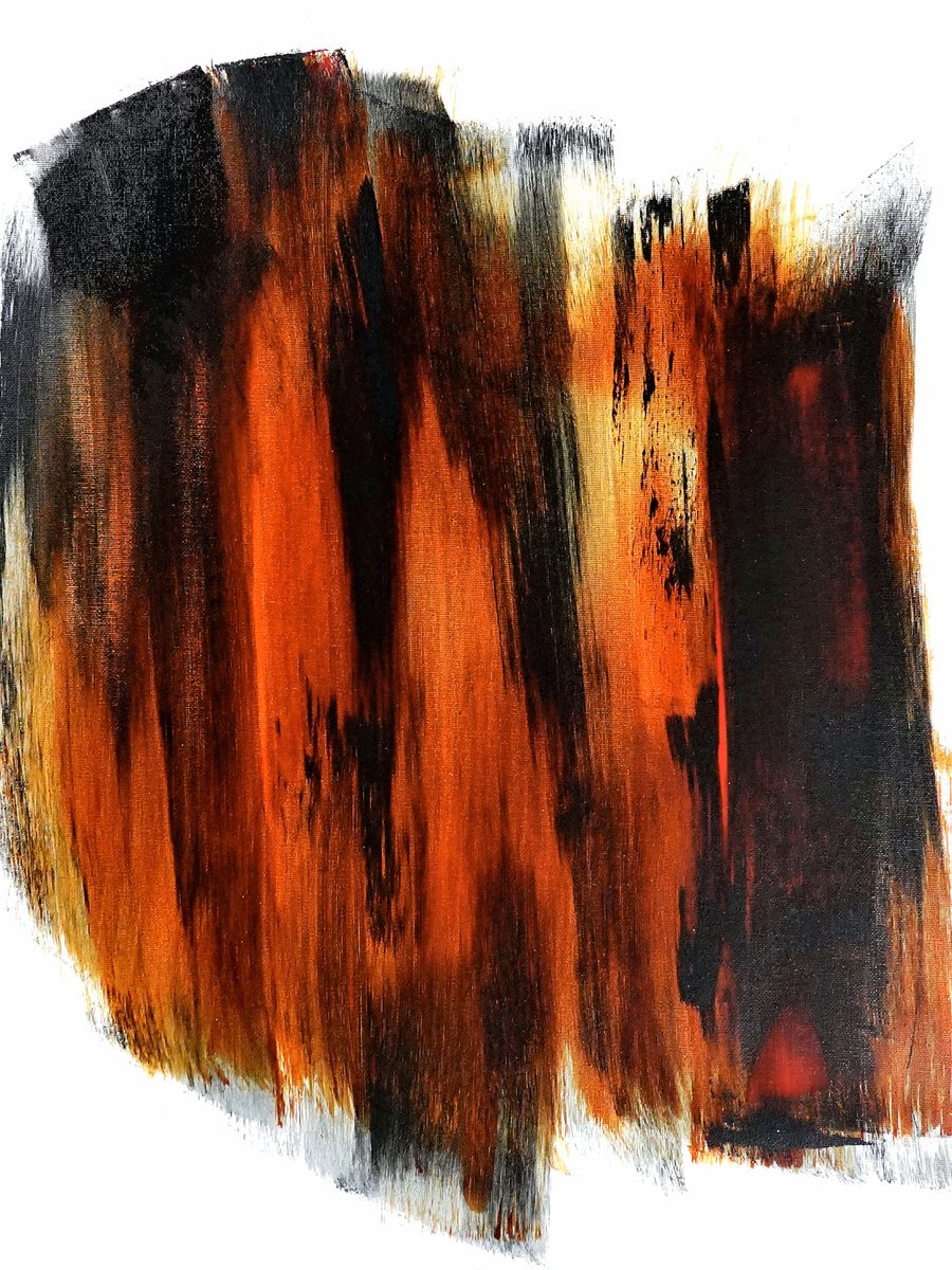 Expressive Abstract Acrylic Painting By Newel Hunter, 18 X 24", Falling Color, Original Artwork