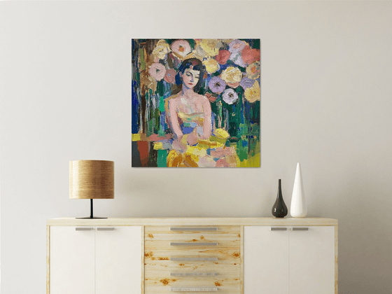 Woman With Flowers