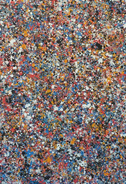 Abstract J. Pollock style acrylic by M.Y. by Max Yaskin