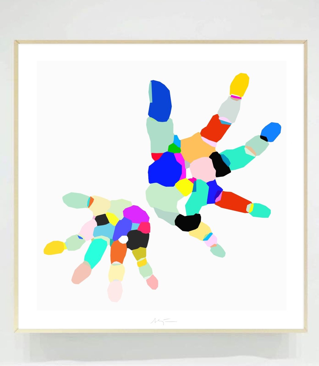 Urban And Pop Portrait Giclee Print By Alejos, 17 X 17, Magik, Original Artwork