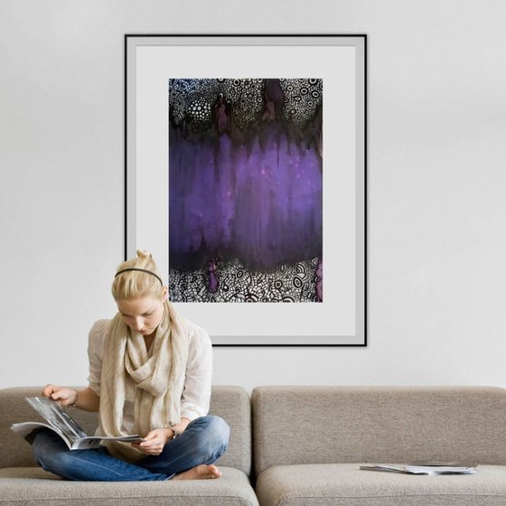 Purple storm - 70x99,5x0,1cm