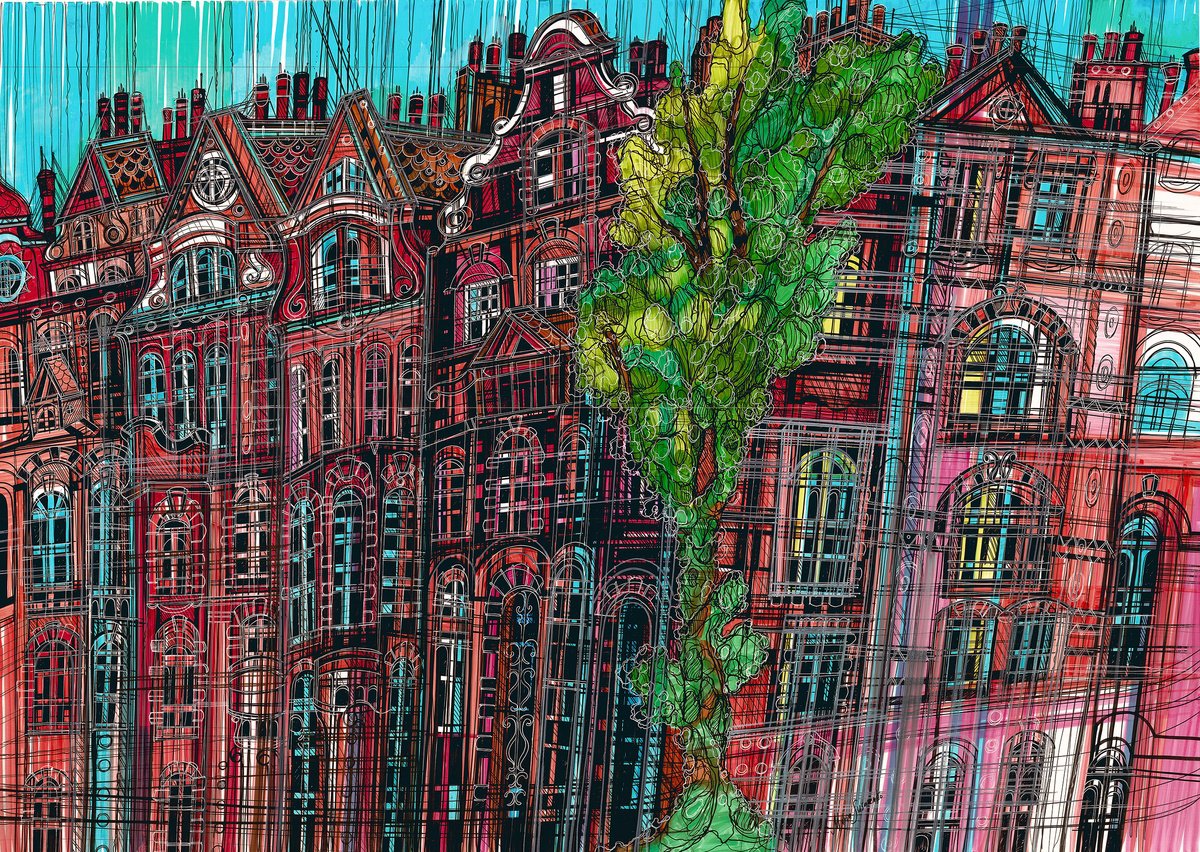 Impressionistic Drawing , London By Maria Susarenko, 31 X 24, Artwork For Sale On Artfinder