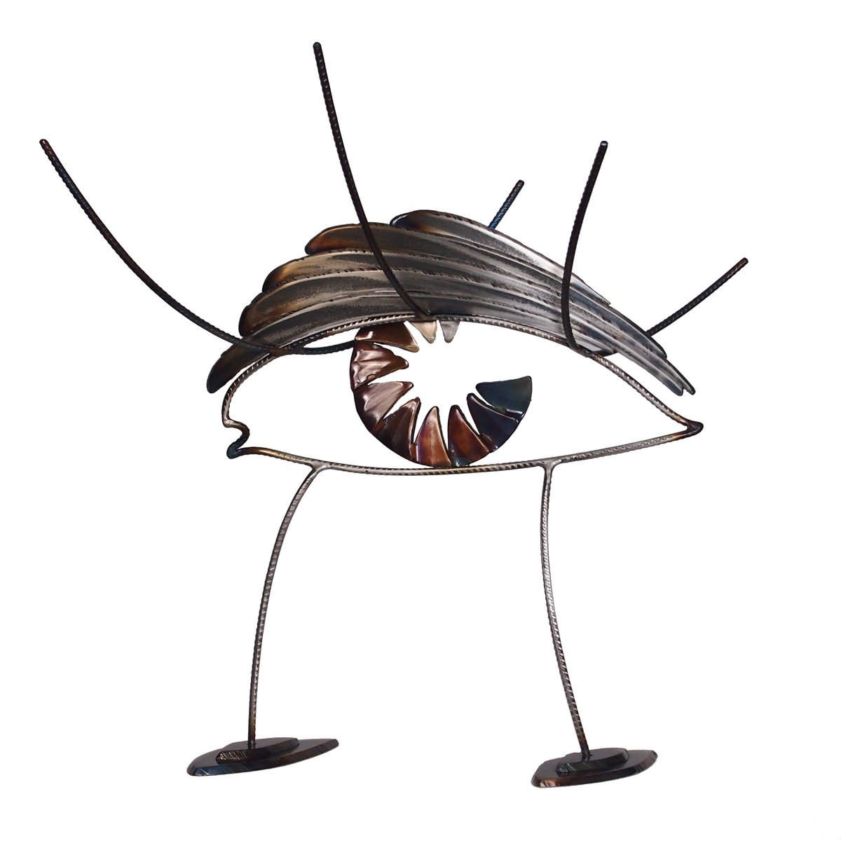 Urban And Pop Portrait Sculpture By Stevlin Yovchev, 18 X 18", "Eye On You", Original Artwork