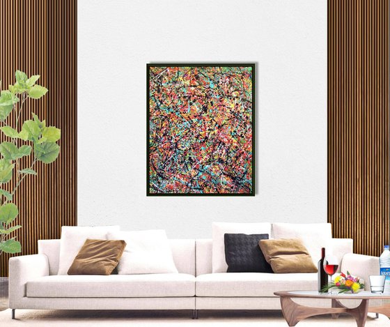 VIVID SYDNEY 2024,  Pollock inspired, framed