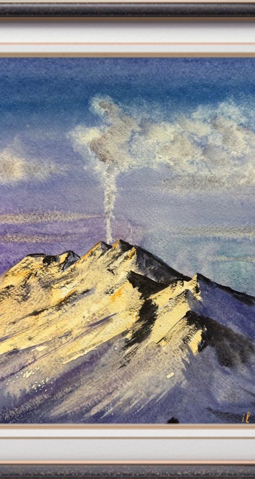 Sicilian Sunset Volcano Etna by Yuliia Sharapova