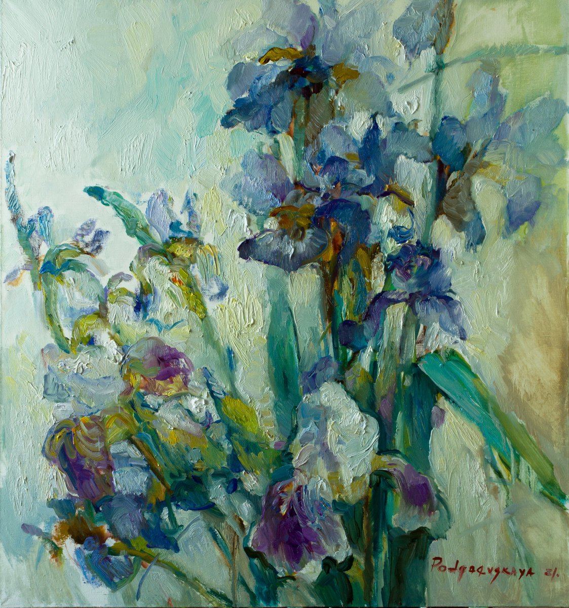 Blue irises. by Marina Podgaevskaya