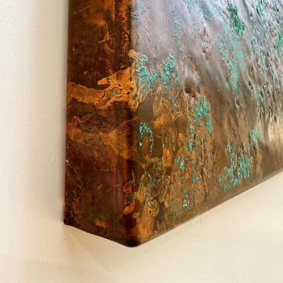 "Verdigris No. 1 " Copper Patina Wall Art