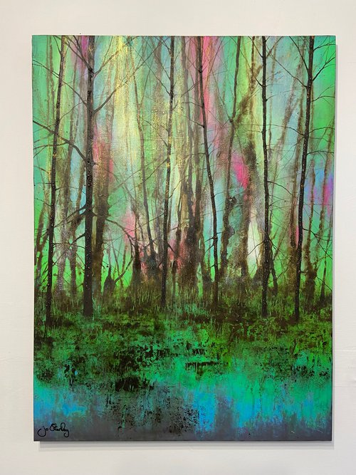Painting No. 2 of 'Abstract Forest Collection', Series I by Jo Starkey