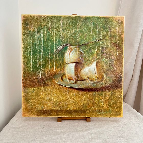 Porcelain Cups and Forks