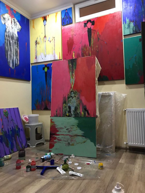 Pastel yellow Abstraction