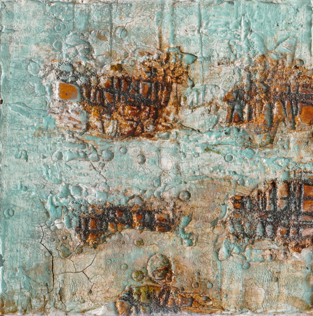 Abstract Painting By Martin Sieverding, 12 X 12", Untitled, Original Artwork