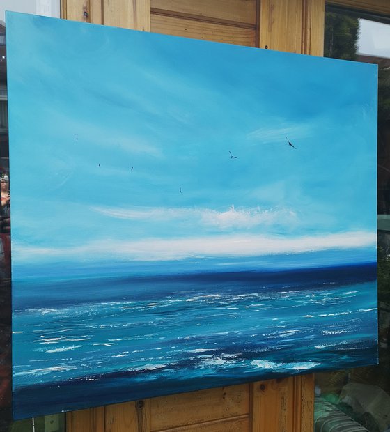 Only Blue - seascape, emotional, panoramic