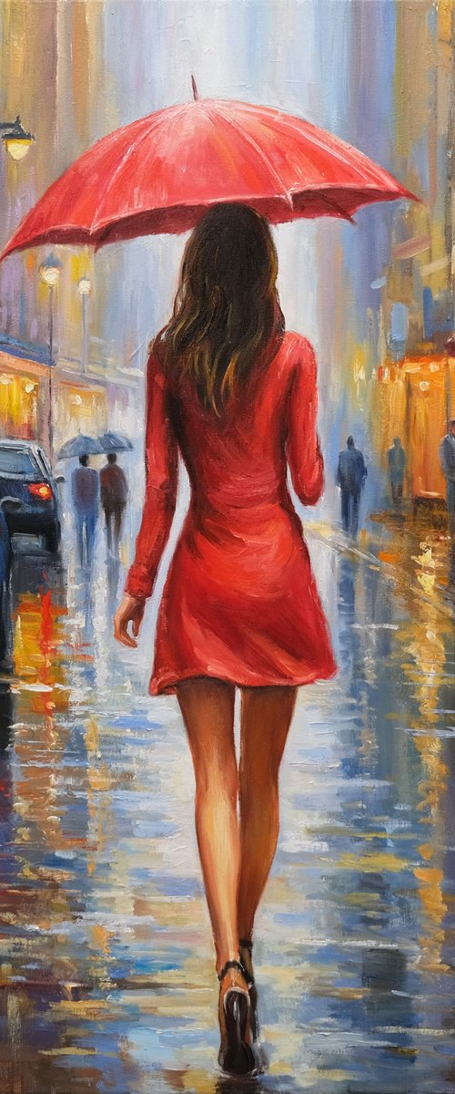 Rainy Street Reflections by Behshad Arjomandi