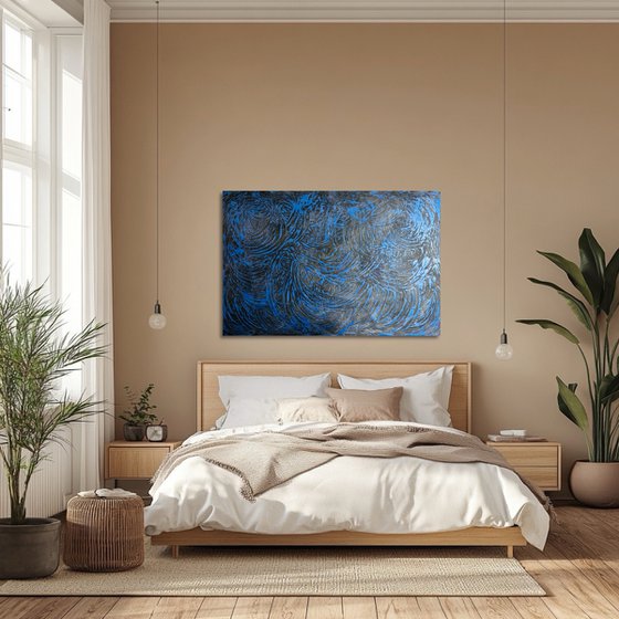 Blue waves 80x120x2 cm