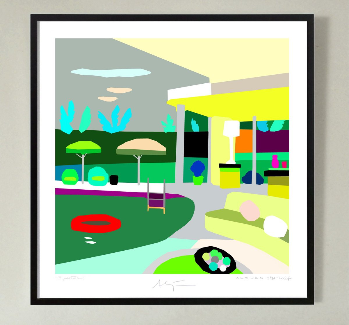 Impressionistic Landscape Giclee Print By Alejos, 24 X 24, Si Bwana, Original Artwork