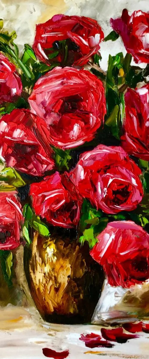 BOUQUET OF RED ROSES by Olga Koval