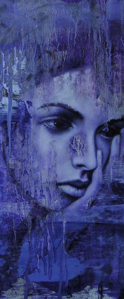 MEMORIES (Palette knife original oil painting emotional organic abstract) by Yaroslav Sobol