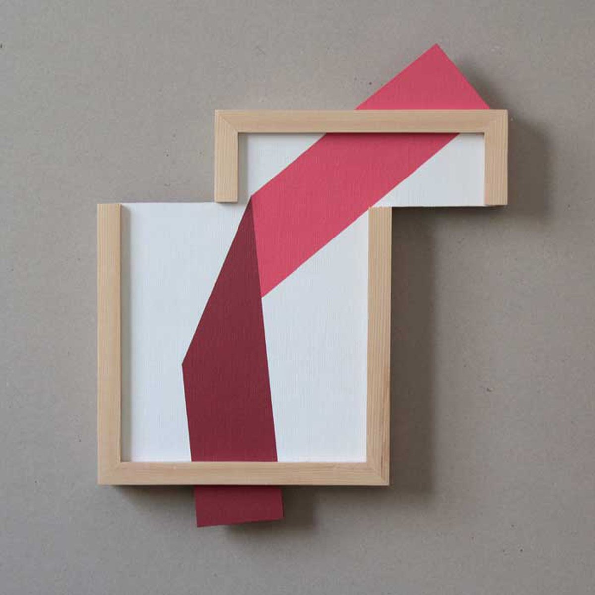 Geometric Abstract Acrylic Painting By Martin Singer, 12 X 14", Ccr1P-23, Original Artwork