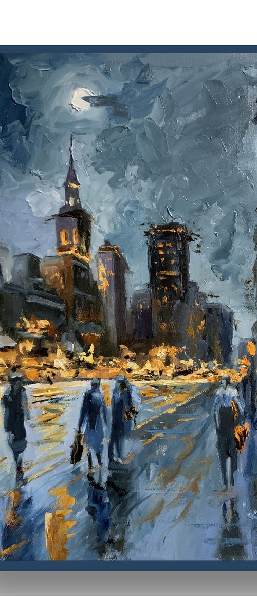 Night city lights. by Vita Schagen