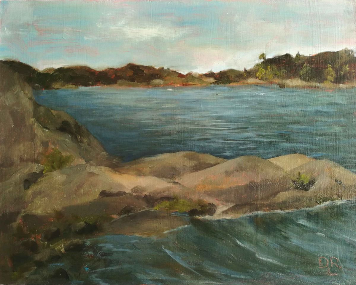 Impressionistic Landscape Oil Painting By Daniela Roughsedge, 9 X 7, Kungsviken (King