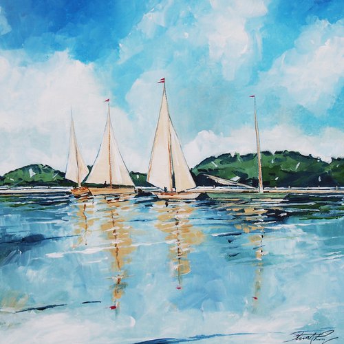 Sailing boats 1 by Stuart Roy