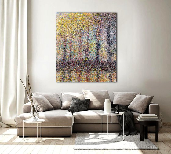 Extra large painting - Colorful silence