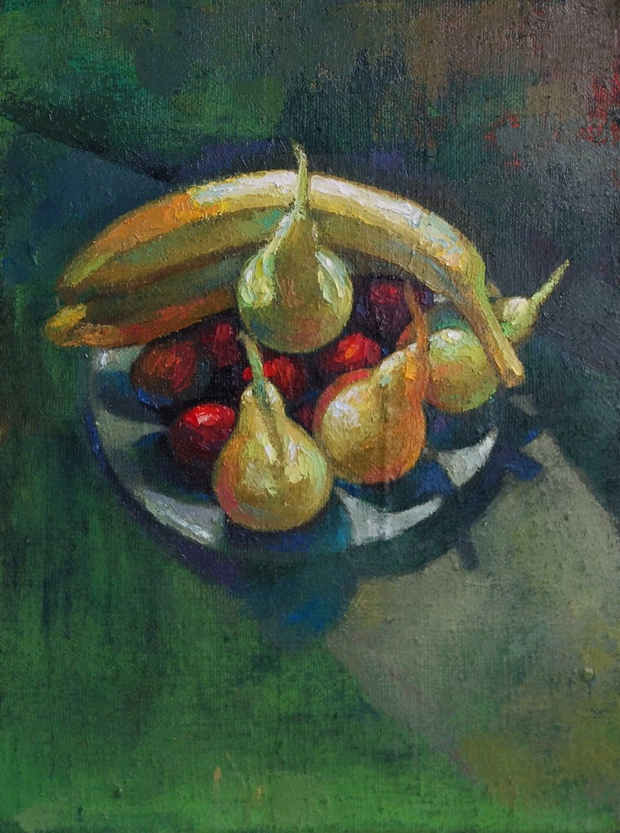 Bowl Of Autumn Fruits By Kamsar Ohanyan, 12 X 16, Artwork For Sale On Artfinder