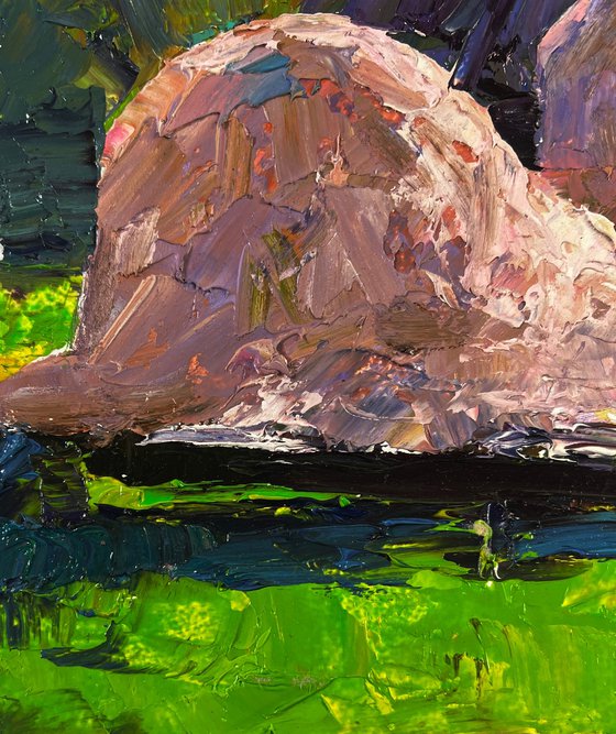 Lonely Cow in a Country Field