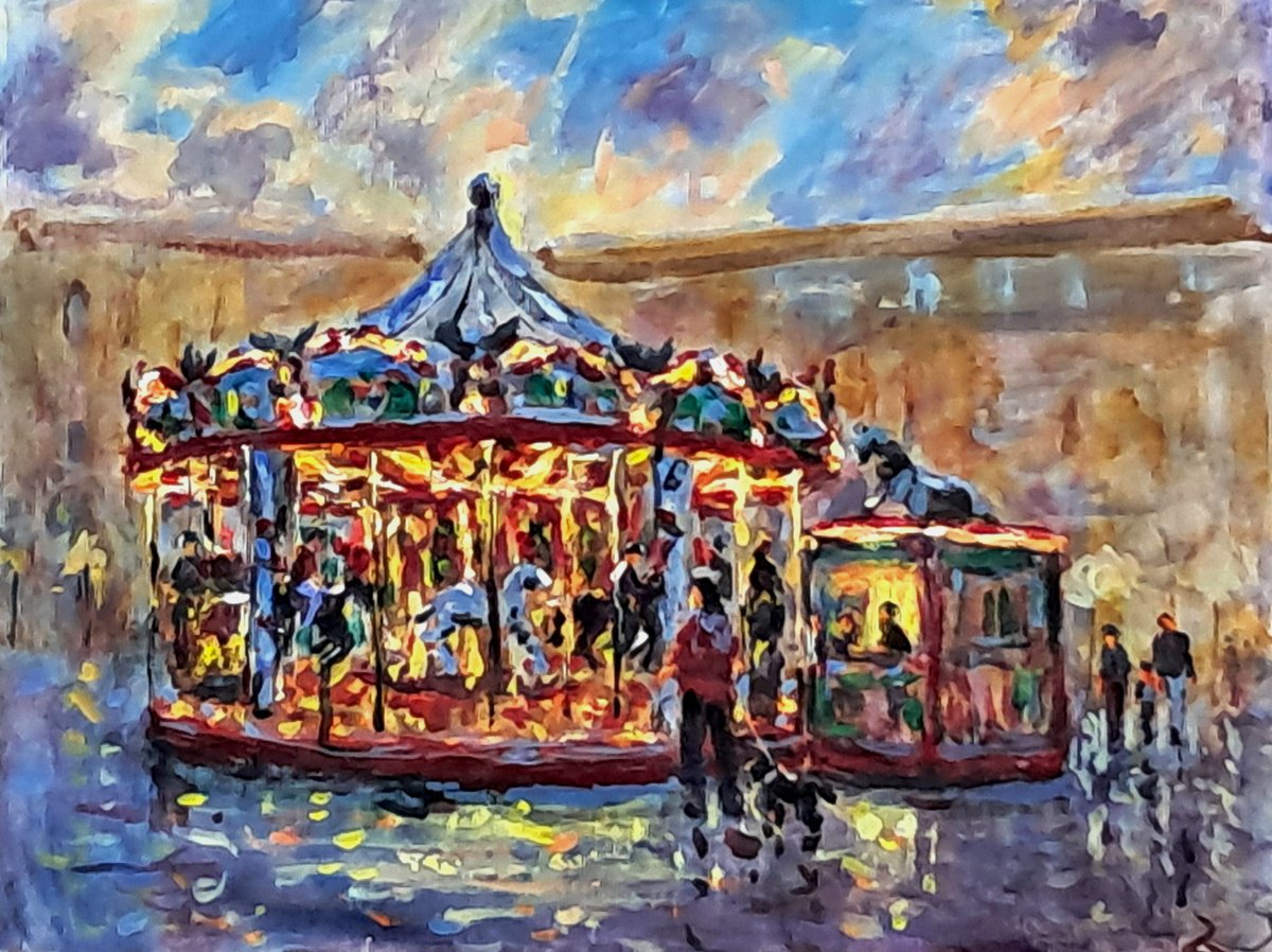  Magical Carousel By Dimitris Voyiazoglou, 20 X 17, Artwork For Sale On Artfinder