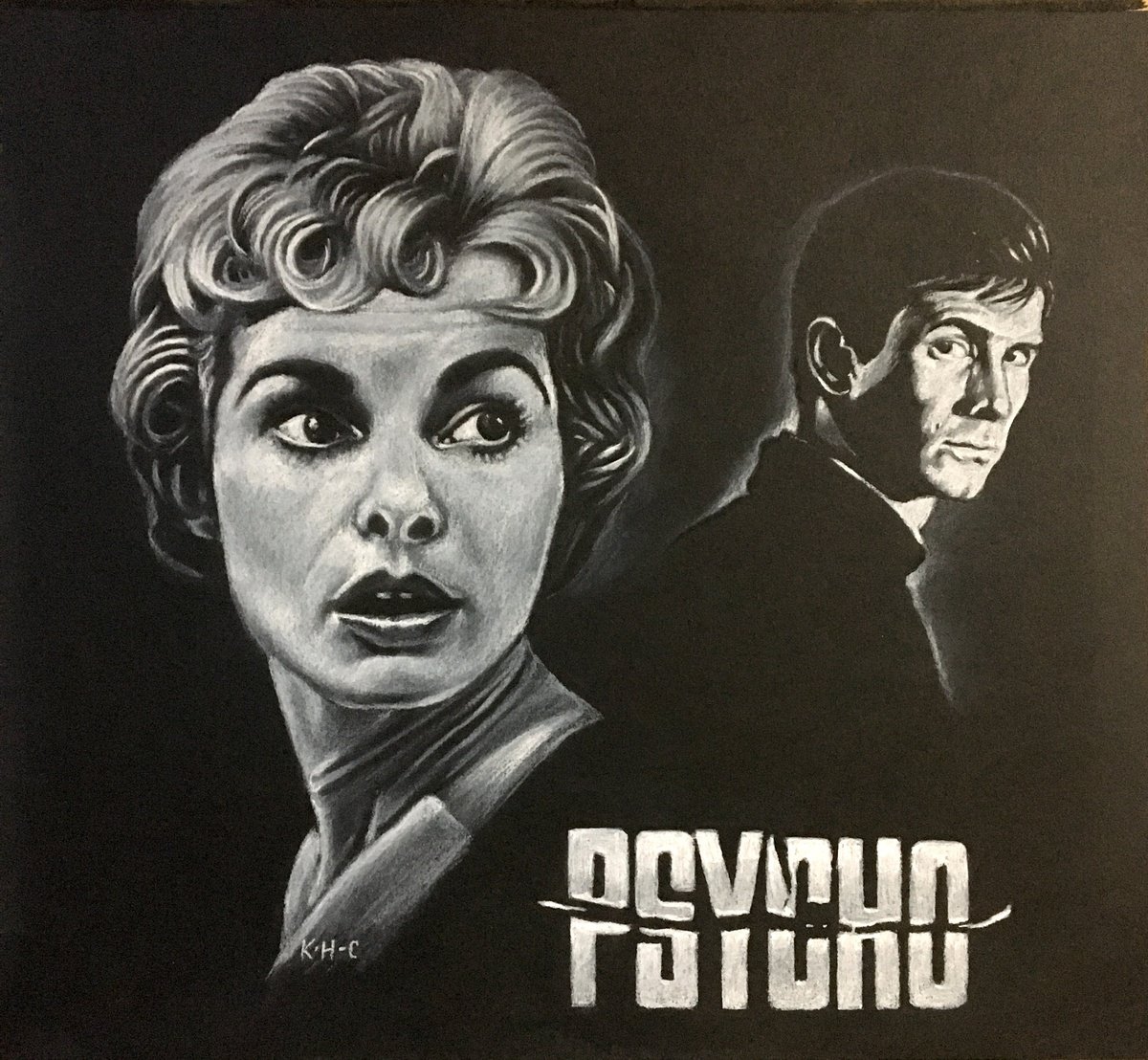 Psycho tribute art by Karl Hamilton-Cox