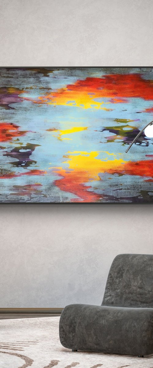 FLARE IV - Contemporary Abstract Painting by Orvvet