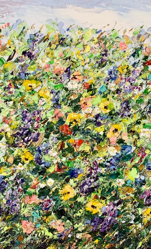 Summer flowers field by Vilma Gataveckienė