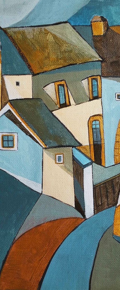The steep street by Aniko Hencz