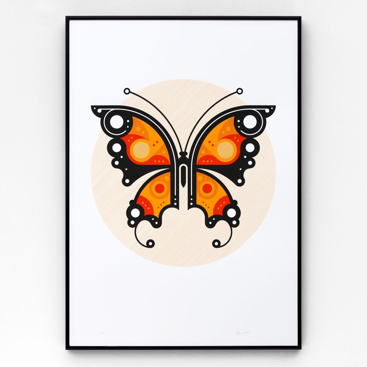 Butterfly #1 A2 limited edition screen print by The Lost Fox