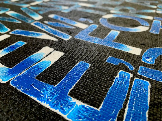 Love the sea No. 4222 blue typography
