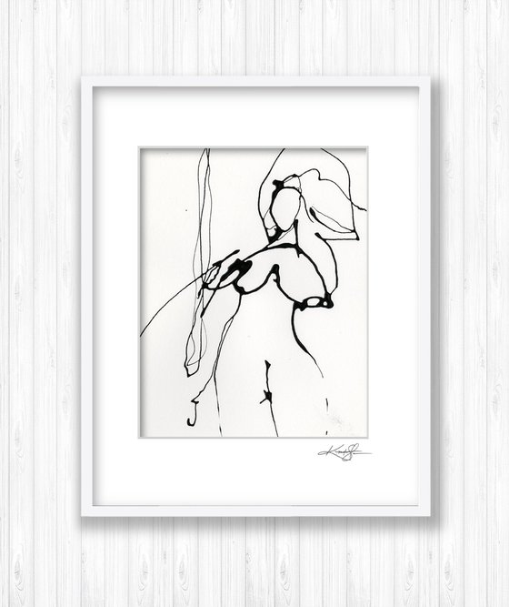 Doodle Nude 27 - Minimalistic Abstract Nude Art by Kathy Morton Stanion
