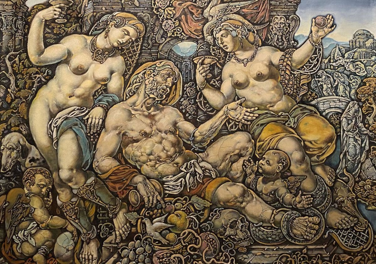 Surrealistic Oil Painting , Lot And Daughters By Oleg And Alexander Litvinov, 37 X 50, Artwork For Sale On Artfinder