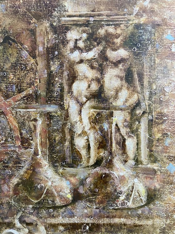 Earthy chocolate still life