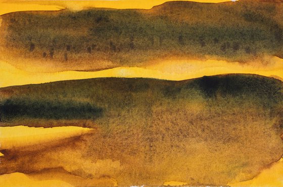 Yellow abstract landscape