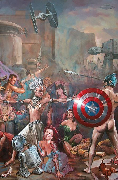 The intervention of Captain America by Janusz  Orzechowski