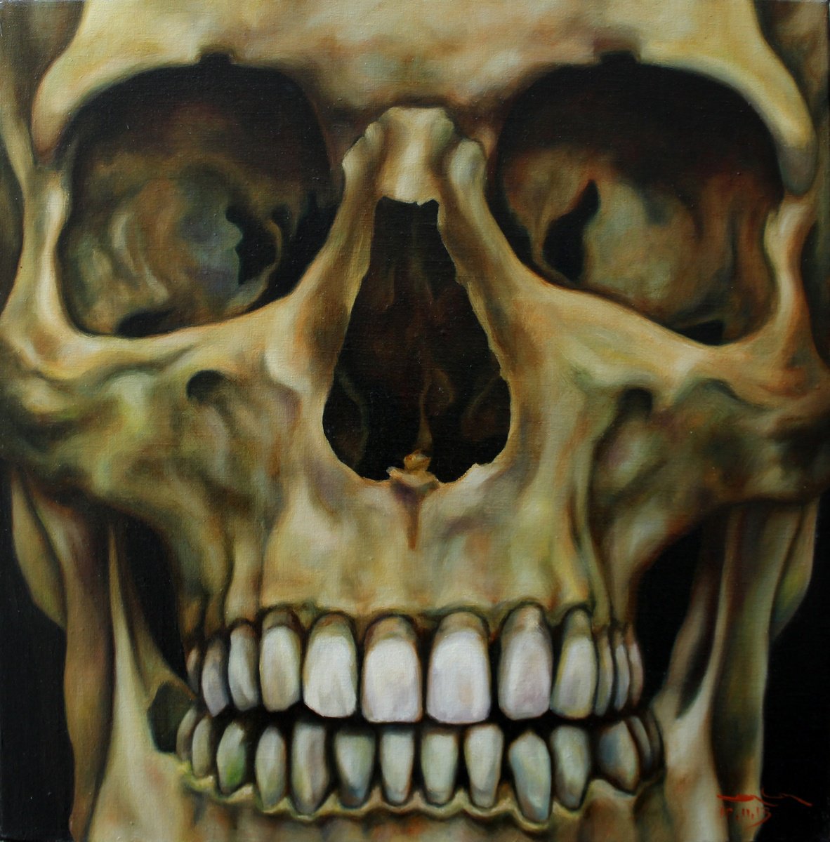 Photorealistic Portrait Oil Painting By Ivan Gejko, 16 X 16, Simply Like That, Original Artwork