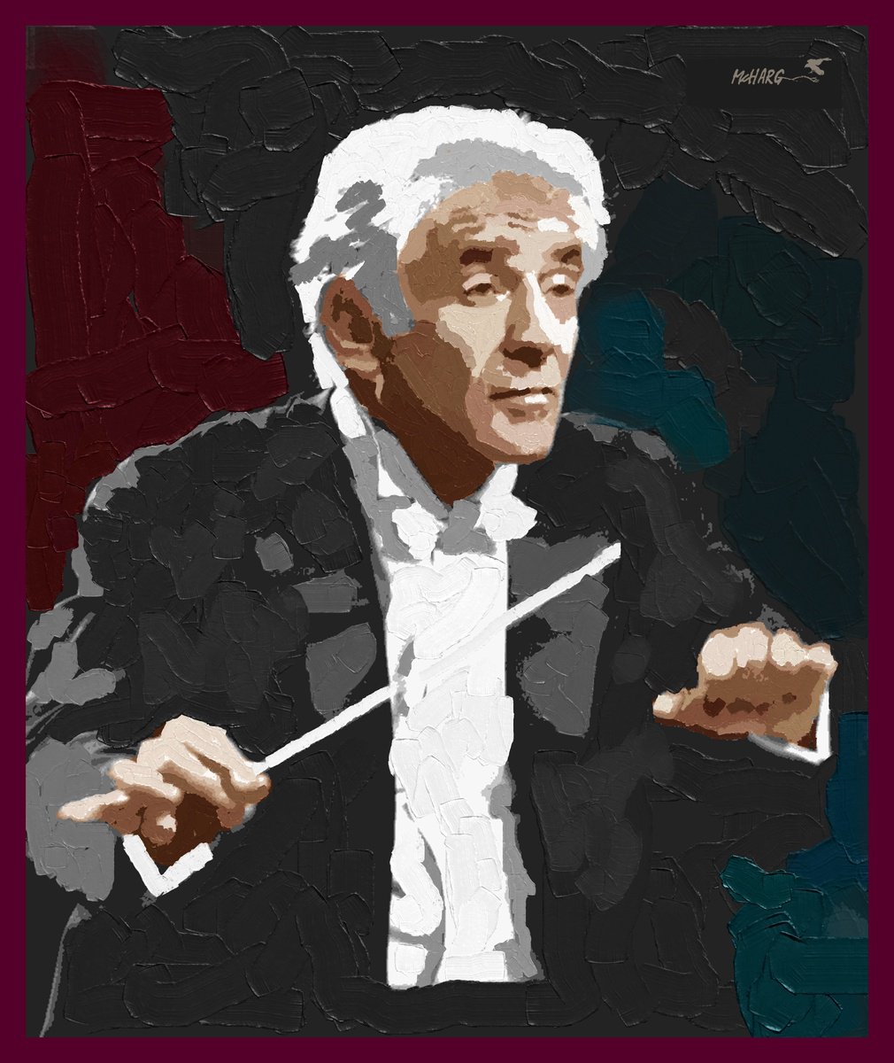 Expressive Portrait Painting By Joe Mcharg, 35 X 42, Maestro, Original Artwork