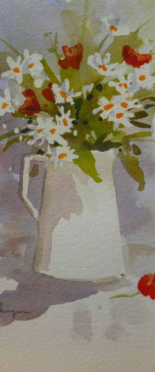 Wild Flowers in a Jug by Maire Flanagan