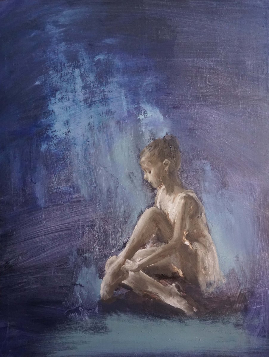 Portrait Oil Painting By Manuel Leonardi, 20 X 26", Ballerina, Original Artwork