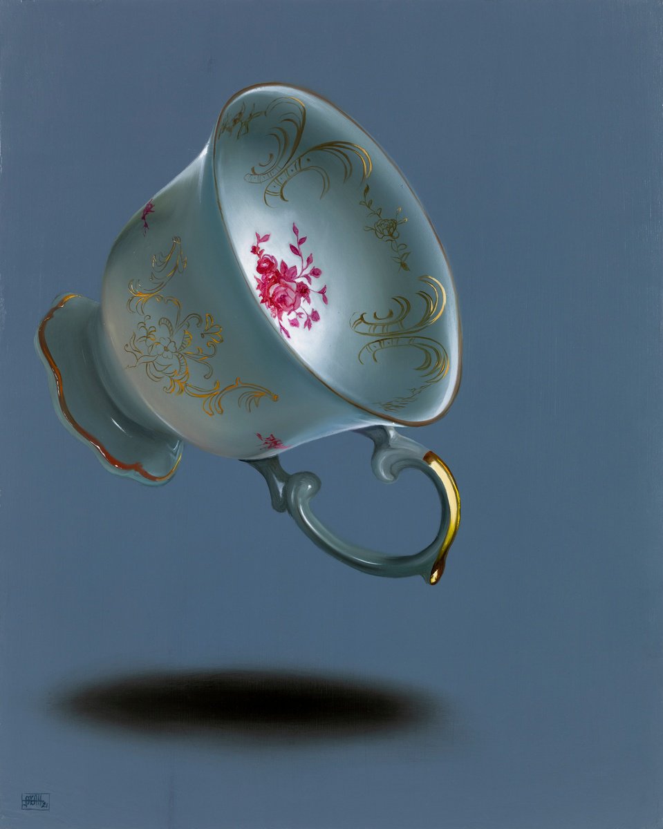 Photorealistic Still Life Oil Painting By Nicoletta Bagatti, 19 X 22", Cogli L