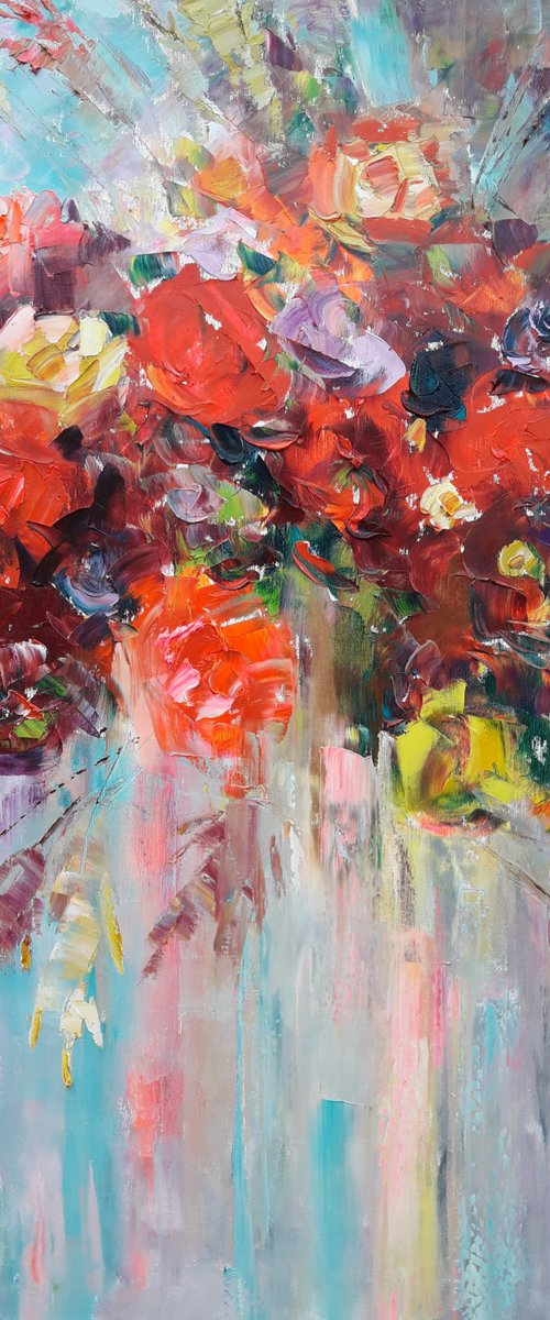 Bouquet of Red Roses by Kseniya Kovalenko
