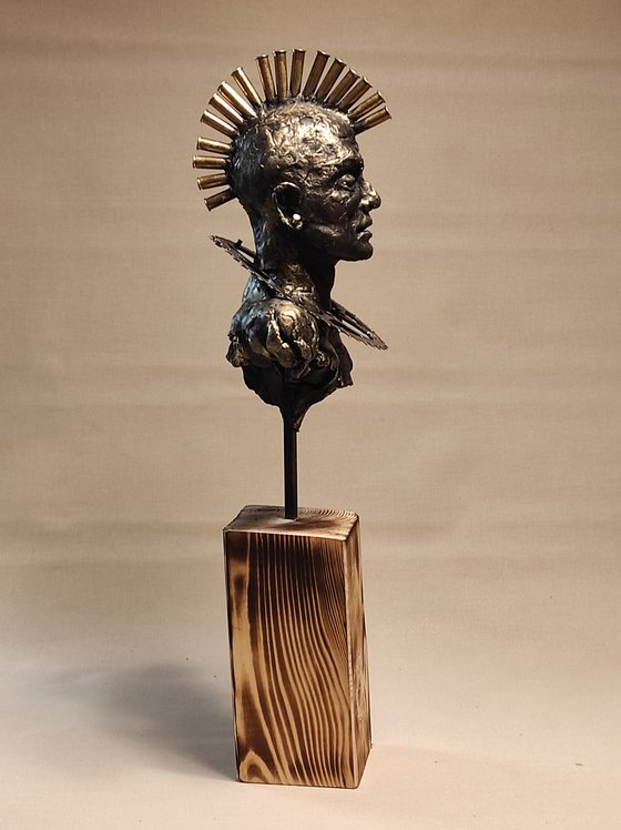 "Centurion I" Unique mixed media sculpture