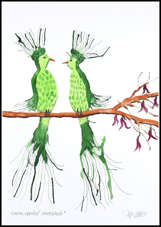 Greencrested Lovebirds