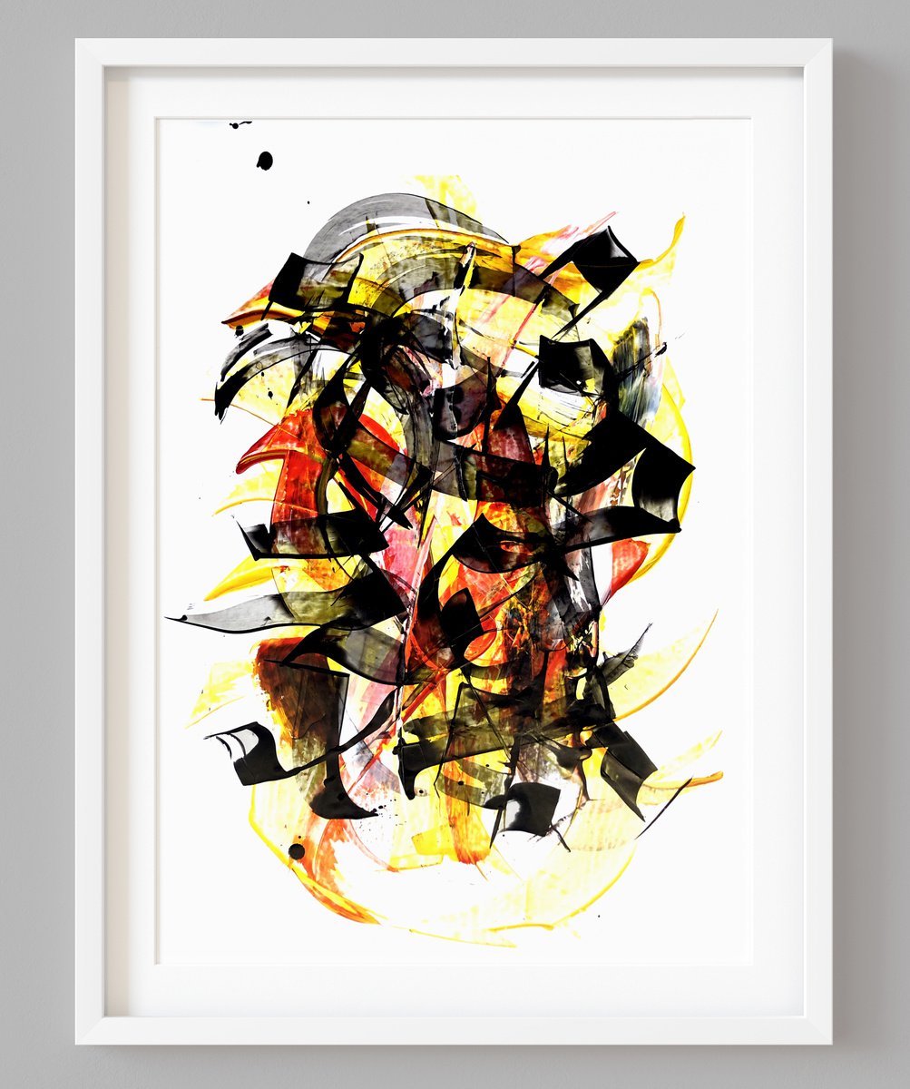 Abstract Painting By Evgenia Makarova, 17 X 23, Abstract 