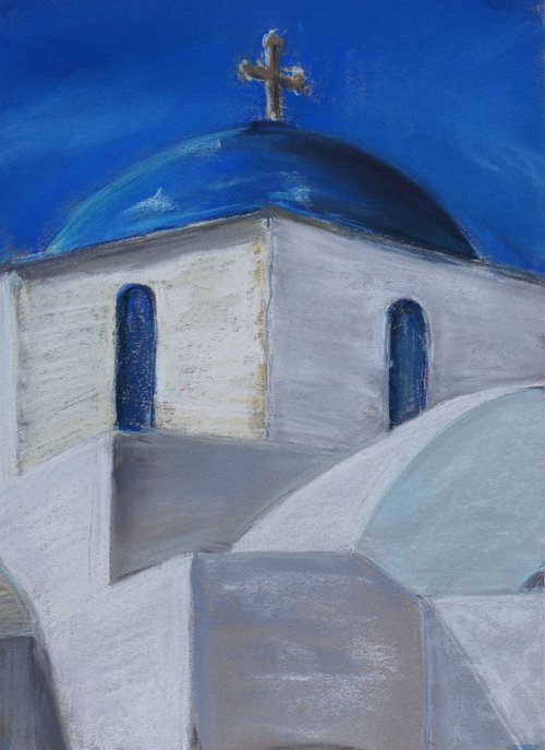 Santorini. Church. by Gennadi Belousov